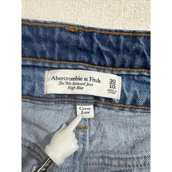 Abercrombie & Fitch Women’s The 90s Relaxed Jean High Rise Curve Love Size 30/10 - Picture 6 of 10